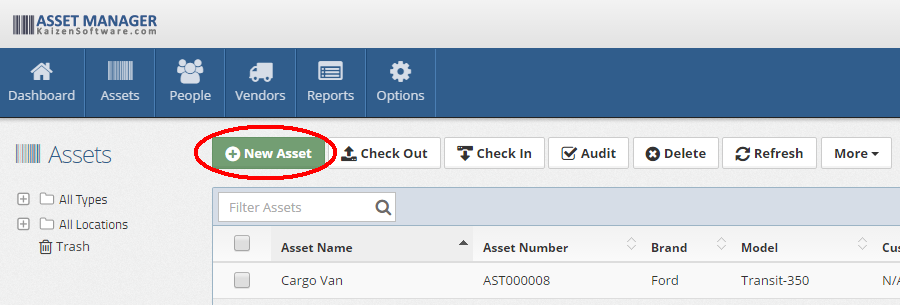 Click "New" to start